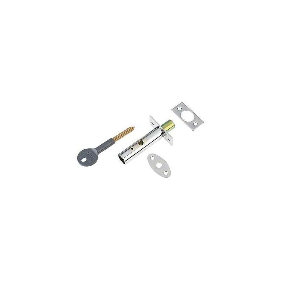 Yale P-M444-Ch Door Security Bolt, Chrome Finish, Standard Security, Visi Packed, Suitable For Hinged And Wooden Doors