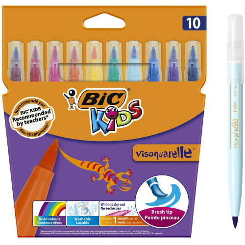 BIC BIC Kids Visaquarelle Colouring Pens 10 Pack