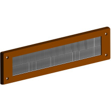 STORMGUARD 06SR0150000B Internal PVC Letter Box Brush Cover-Brown, Aluminium, Dimensions 335mm x 75mm