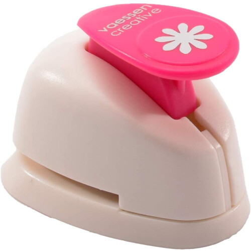 Vaessen Creative Craft Paper Punch Daisy Motive Puncher, Multi-Colour, Mini 1