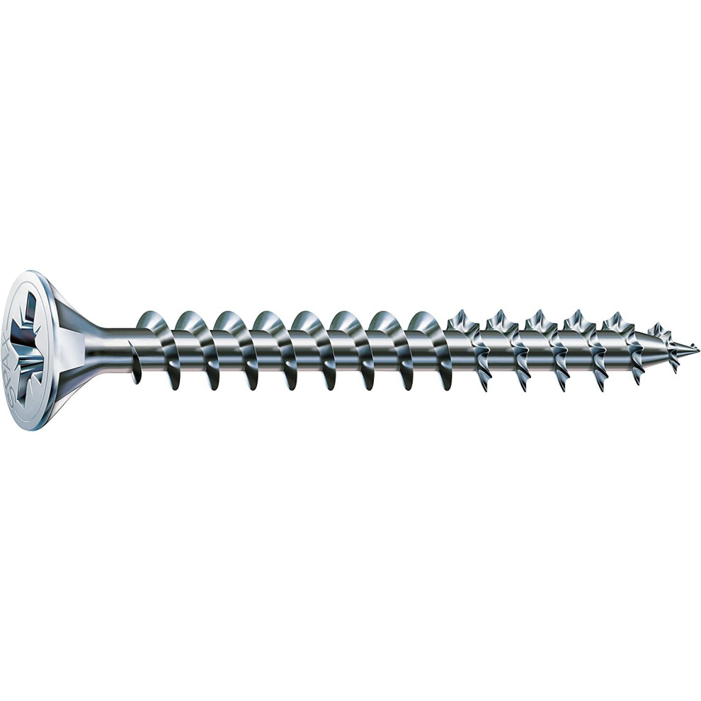 Spax  Universal Screw Countersunk Head Phillips Z 4Cut Full Thread Galvanised Blank A2j  1081010350123, 0/1030/001/2,5/12/ /01 Green