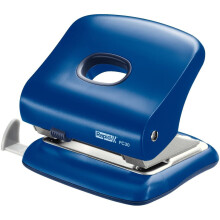 Rapid 23639402 FC30 Hole Punch, Guide Bar with Format Markings, Metal and Plastic, 30 Sheets, Aqua Blue