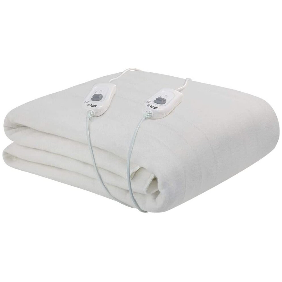Russell Hobbs RHEKB6003 Polyester King 150 X 200CM, Ties Electric Blanket, 100%, 90 W, White
