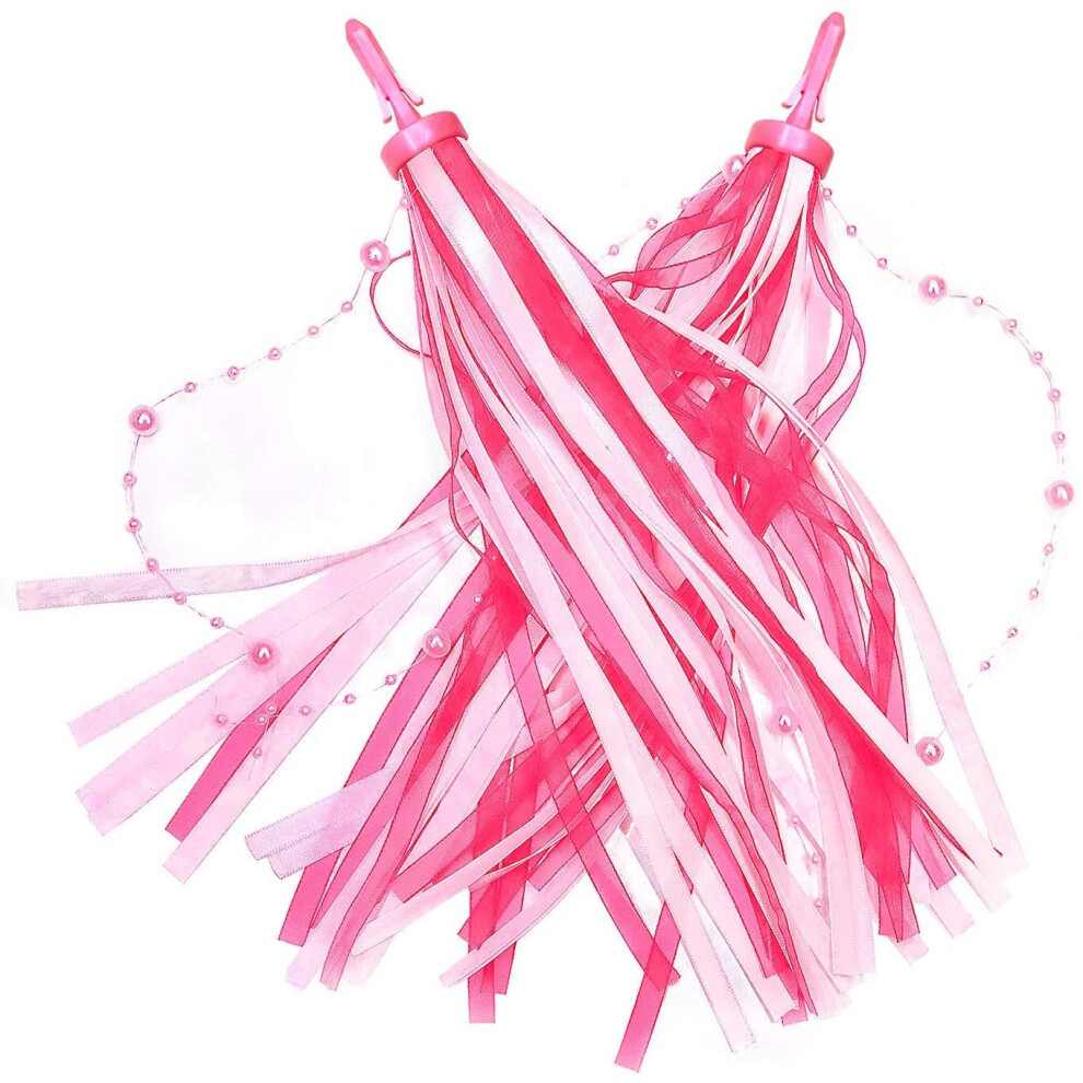 obqo 2 pcs Childrens Bike Streamers Bicycle Handlebar Streamers Bike Grips Tassels Ribbons Kids bike Accessories