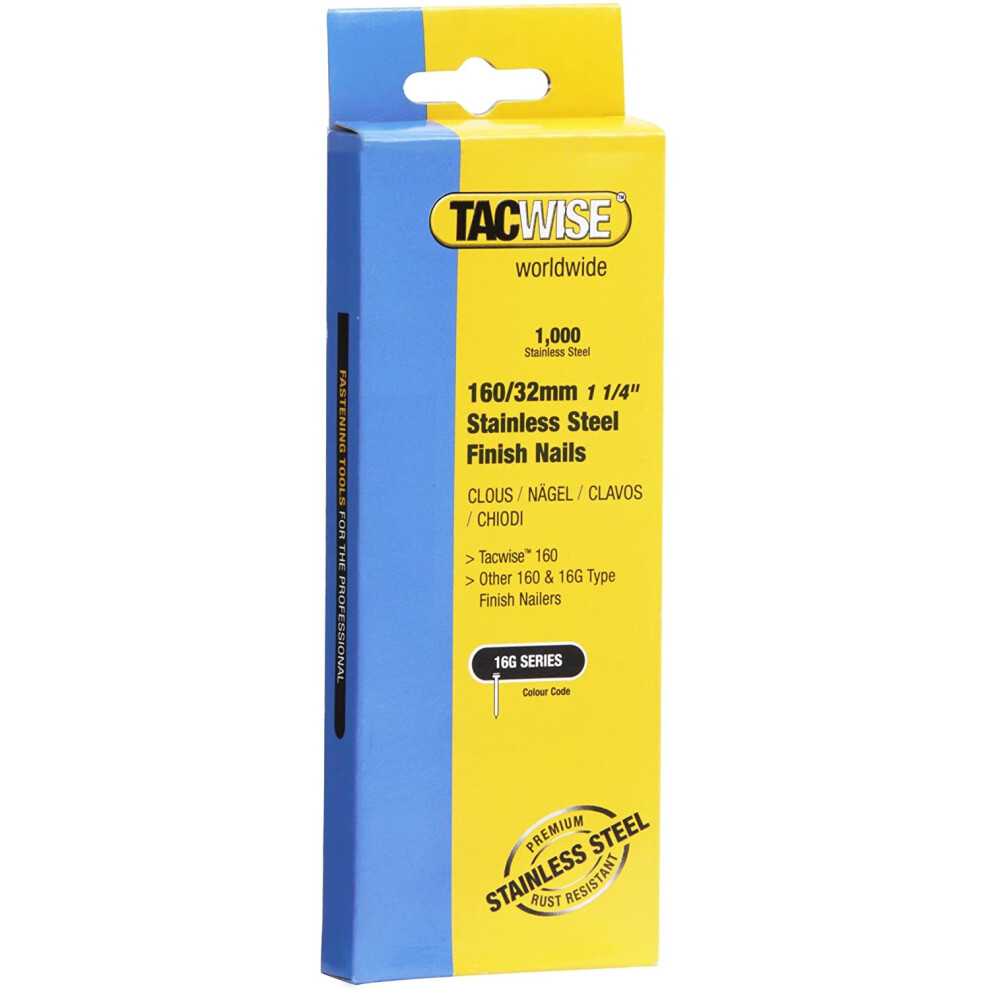 Tacwise 160/ 32Mm Stainless Steel Nails 5051439001477