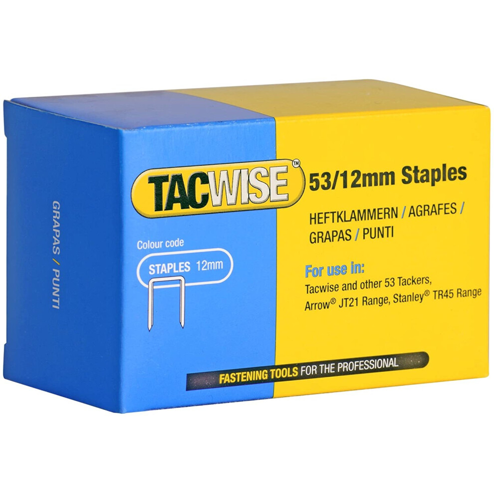 Tacwise Type 53 12mm Galvernized Staples (Pack of 5000)