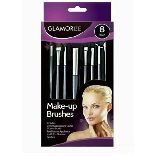 Glamorize 8 Pack Make-up Brushes - Brush Set