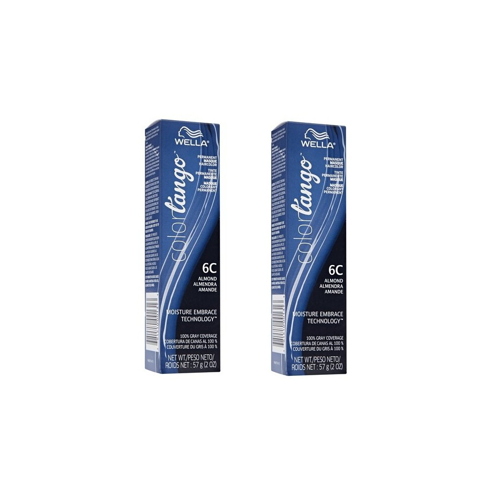 Wella Multicoloured (6C Â Pack Of 2) Color Tango 6C Almond Permanent Haircolor