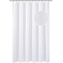 (W250 X L200) White Diamond Polyester Shower Curtain - All Sizes