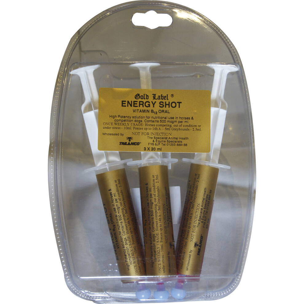 Gold Label Energy Shot - 3 X 20 Ml Syringe [B12]