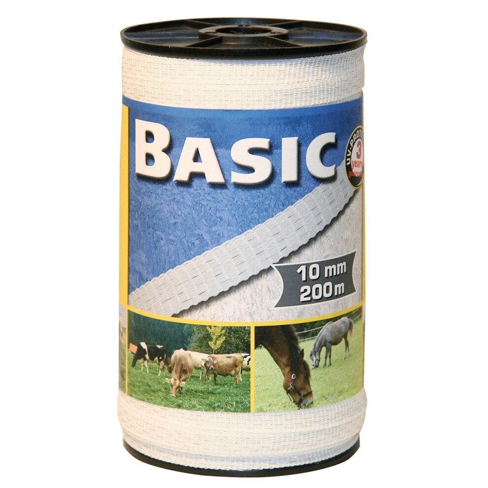 Basic Fencing Tape 200M X 10Mm - White [441520]