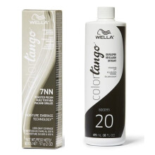 (7NN + Developer (Vol. 20) 16oz ) Wella Color Tango 7NN Roasted Pecan Permanent Haircolor