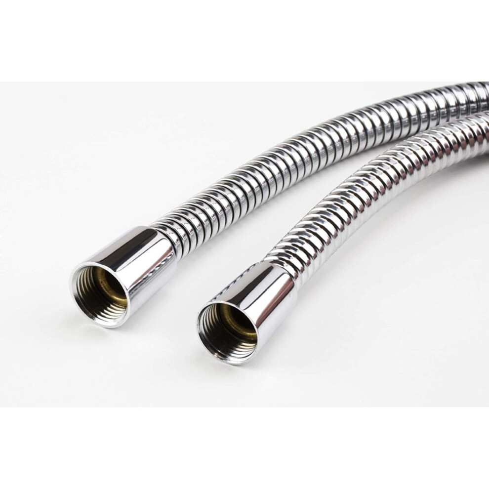 (100cm) 11mm Bore Chrome Stainless Steel Shower Hoses