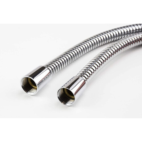 EUROSHOWERS (75cm) 11mm Bore Chrome Stainless Steel Shower Hoses