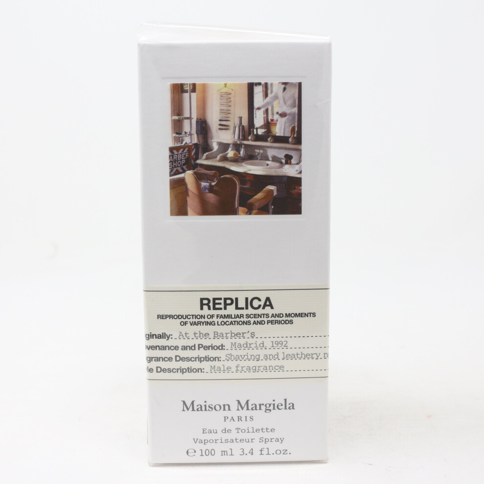 Replica At The Barber's by Maison Margiela EDT 3.4oz Spray New With Box