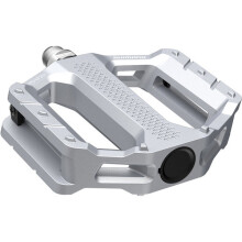 (Pair, Silver) Shimano Pedals PD-EF202 MTB Flat Pedals