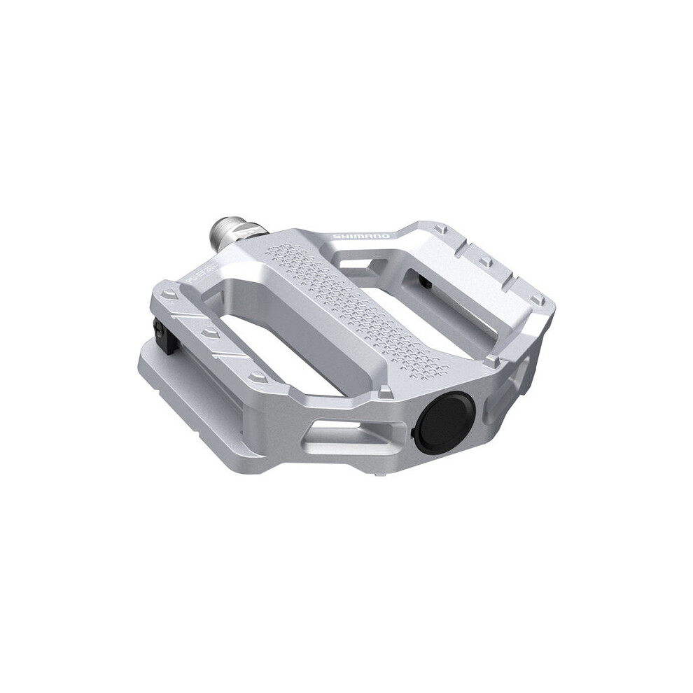 (Pair, Silver) Shimano Pedals PD-EF202 MTB Flat Pedals