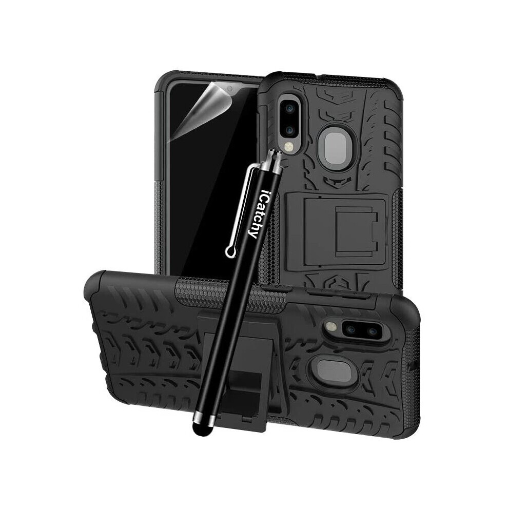 (Black) For Samsung Galaxy A20E Shockproof Case Cover