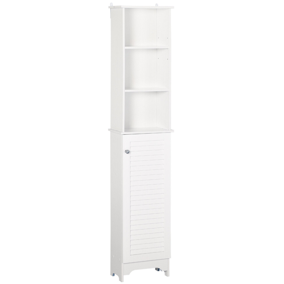 HOMCOM 165cm Freestanding Slimline Bathroom Storage Cabinet w/ Shelves