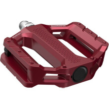 (Pair, Red) Shimano Pedals PD-EF202 MTB Flat Pedals