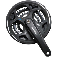 (48/38/28T - 170 MM, Black) Shimano Altus FC-M311 Altus Square Taper Chainset With Chainguard