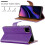 (Purple) For iPhone 11 Phone Wallet Book Leather Case 8