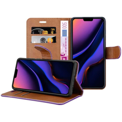(Purple) For iPhone 11 Phone Wallet Book Leather Case 1