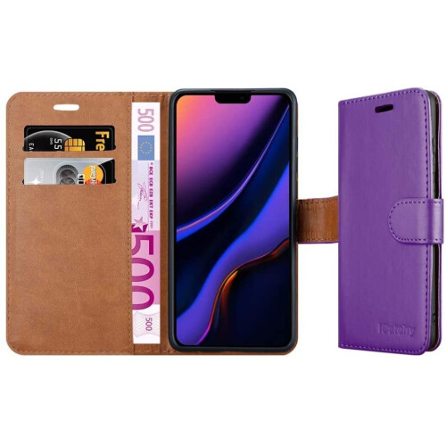 (Purple) For iPhone 11 Phone Wallet Book Leather Case 2