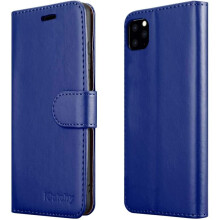 (Blue) For iPhone 11 Phone Wallet Book Leather Case