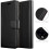 (Black) For iPhone 11 Phone Wallet Book Leather Case 9