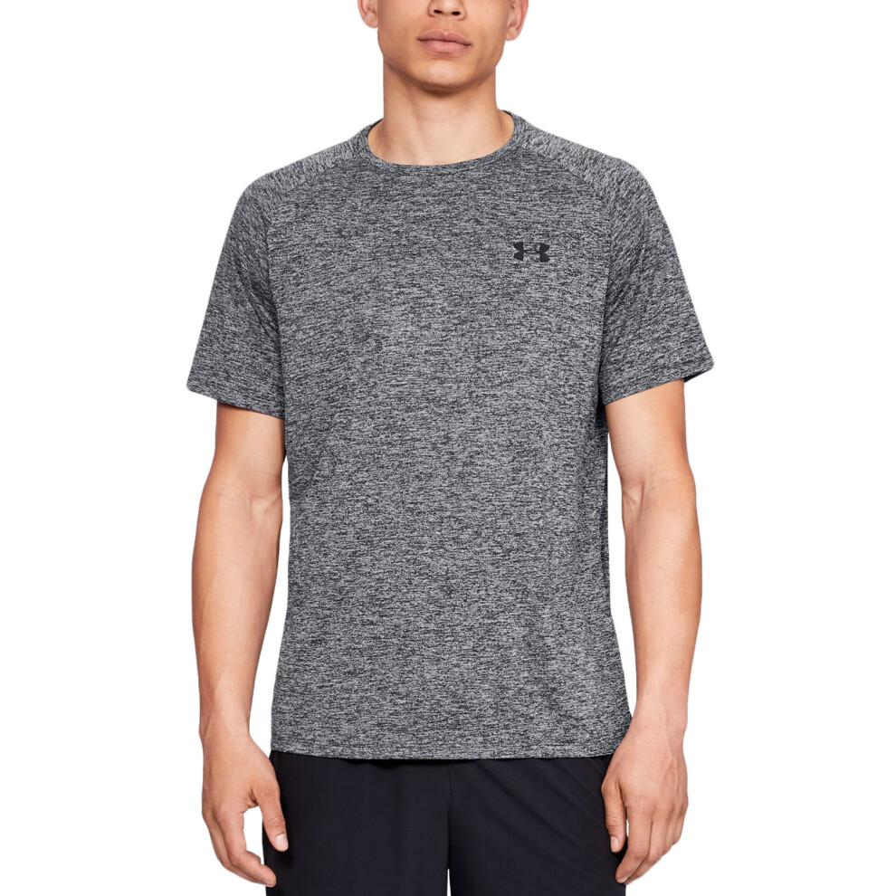 (S, Grey) Under Armour Mens Tech 2.0 Short Sleeve Crew Neck Gym Fitness T-Shirt Tee Top