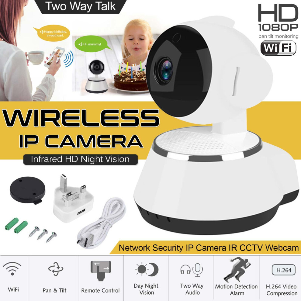 Wireless Wifi Ip Camera Cctv Baby Monitor Ir 1080P Home Security Cam 5075684333756