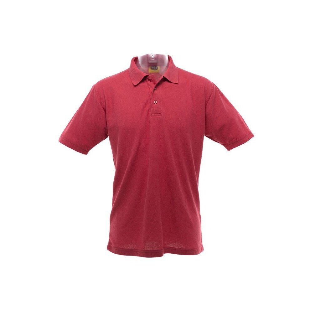 (4XL, Red) Ultimate Adults Unisex 50/50 Pique Polo