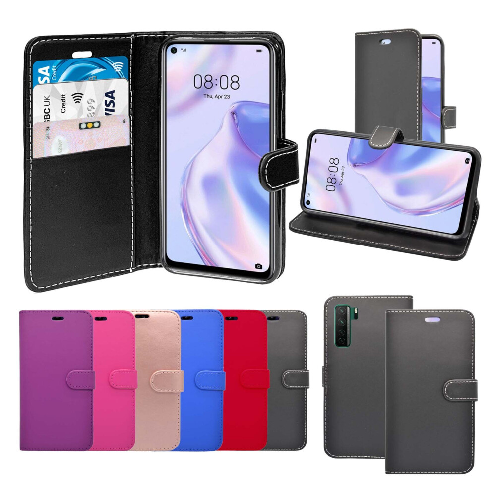 For Huawei P40 Lite 5G Wallet Flip PU Leather Pouch Case Cover