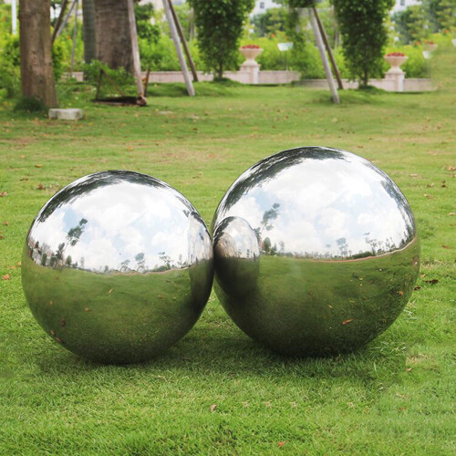 4pc Ανοξείδωτο χάλυβα Mirrored Gazing Balls | Διακοσμητικά κήπου 2
