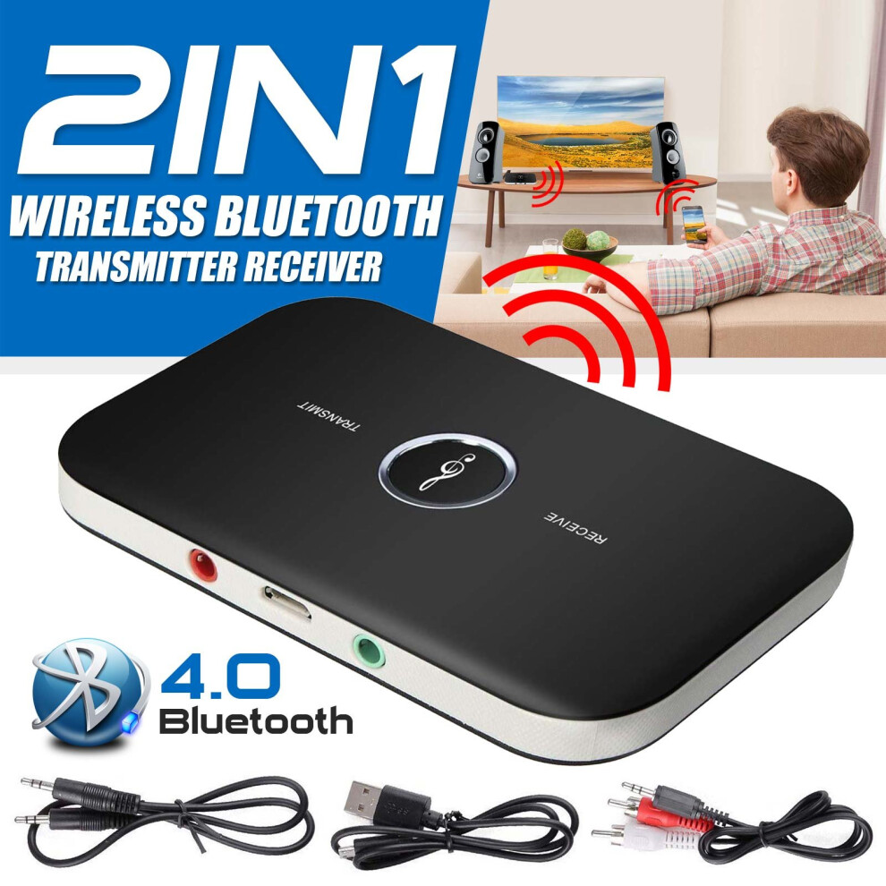 Aux Rca 2 In 1 Bluetooth Wireless Audio Transmitter Receiver Adapter 5075684310085
