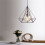 (Rusty) Diamond Iron Wired Cage Pendant Light, Metal Rusty 1