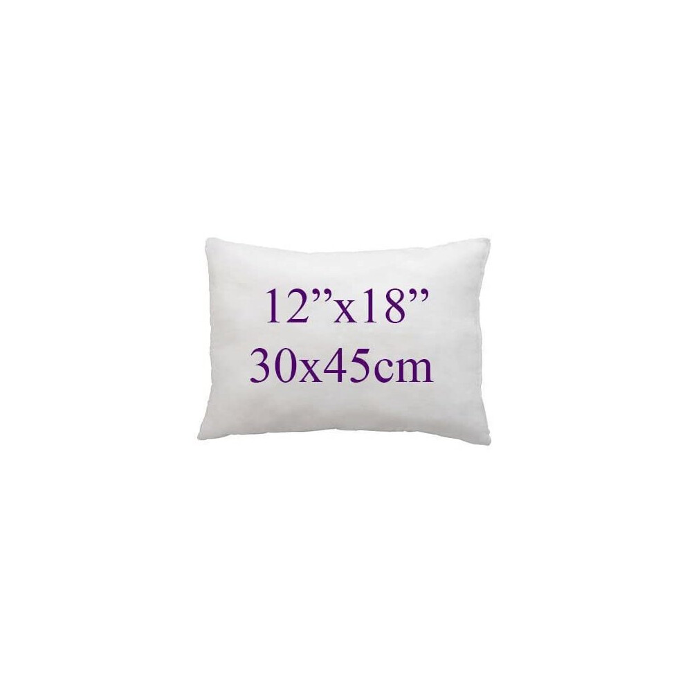 ((12x18", pack of 2)) Hollow Fiber Cushion Pads,Inners,Fillers 12",14",16",18",20",22",24",26",28",30"