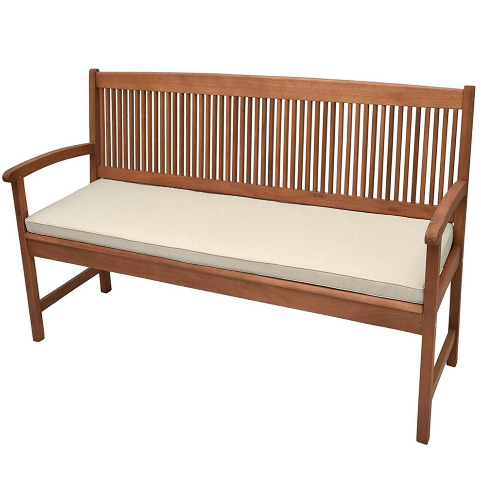 (Beige) Garden Bench Pad Outdoor Waterproof Fabric 2 Seater Furniture Swing Seat Cushion