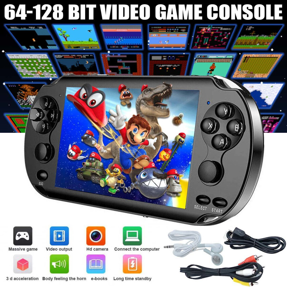 5 Inch 128 Bit Handheld Video Game BuiltIn 1000 Games Portable Console on  OnBuy