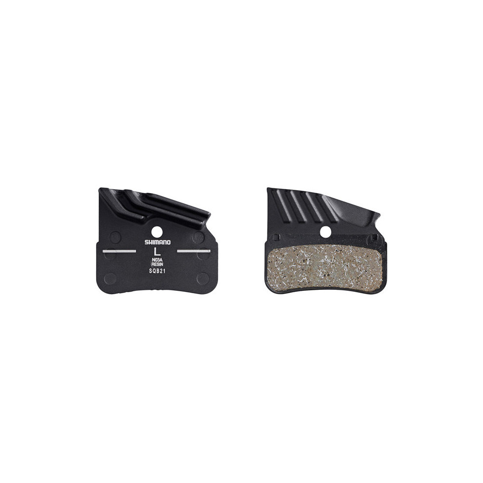 Shimano Spares N03A Disc Pads And Spring Alloy Backed With Cooling Fins Resin