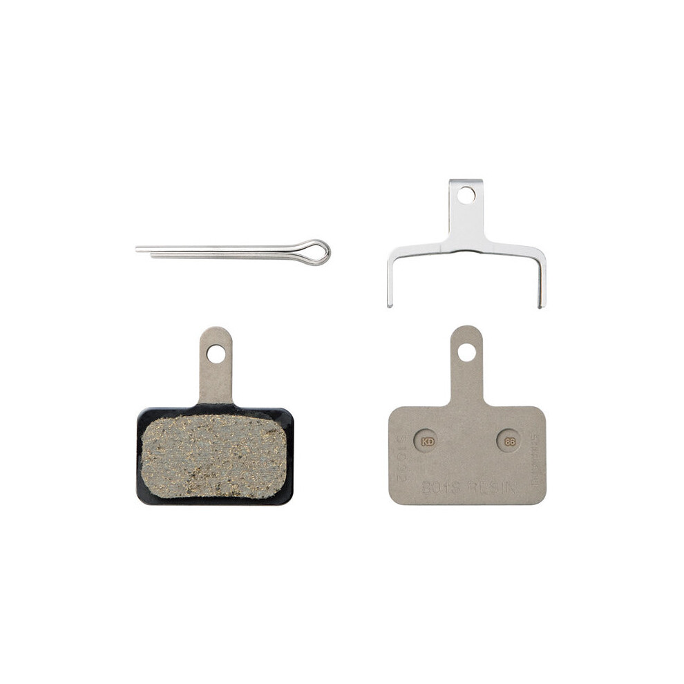 Shimano Spares B01S Disc Brake Pads And Spring, Steel Backed, Resin