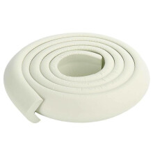(White) Edge Guard Baby Safety Proof Protector Cushion Foam Table L Shape Stripe