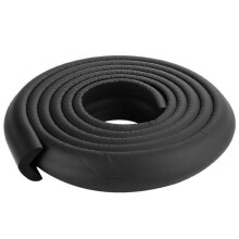 (Black) Edge Guard Baby Safety Proof Protector Cushion Foam Table L Shape Stripe