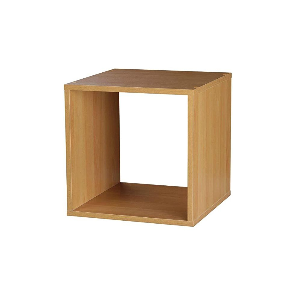 (Beech, Cube) URBN LIVING Wooden Bookcase Storage Shelf