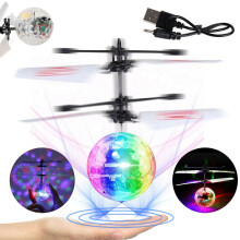 Induction LED Flying Ball Toy Flight Aircraft RGB Floating Ball USB Rechargeable