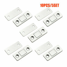 (10PCS/5SET) 10x Steel Door Catch Latch Ultra Thin Furniture Magnetic Cabinet Cupboard Glass