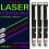 Pack of 3 Laser Pointer Pen Green Blue Violet Red Light Beam Powerful 2