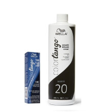 (10C + Developer (Vol. 20) 16oz) Wella Color Tango 10C Icy Blonde Permanent Haircolor