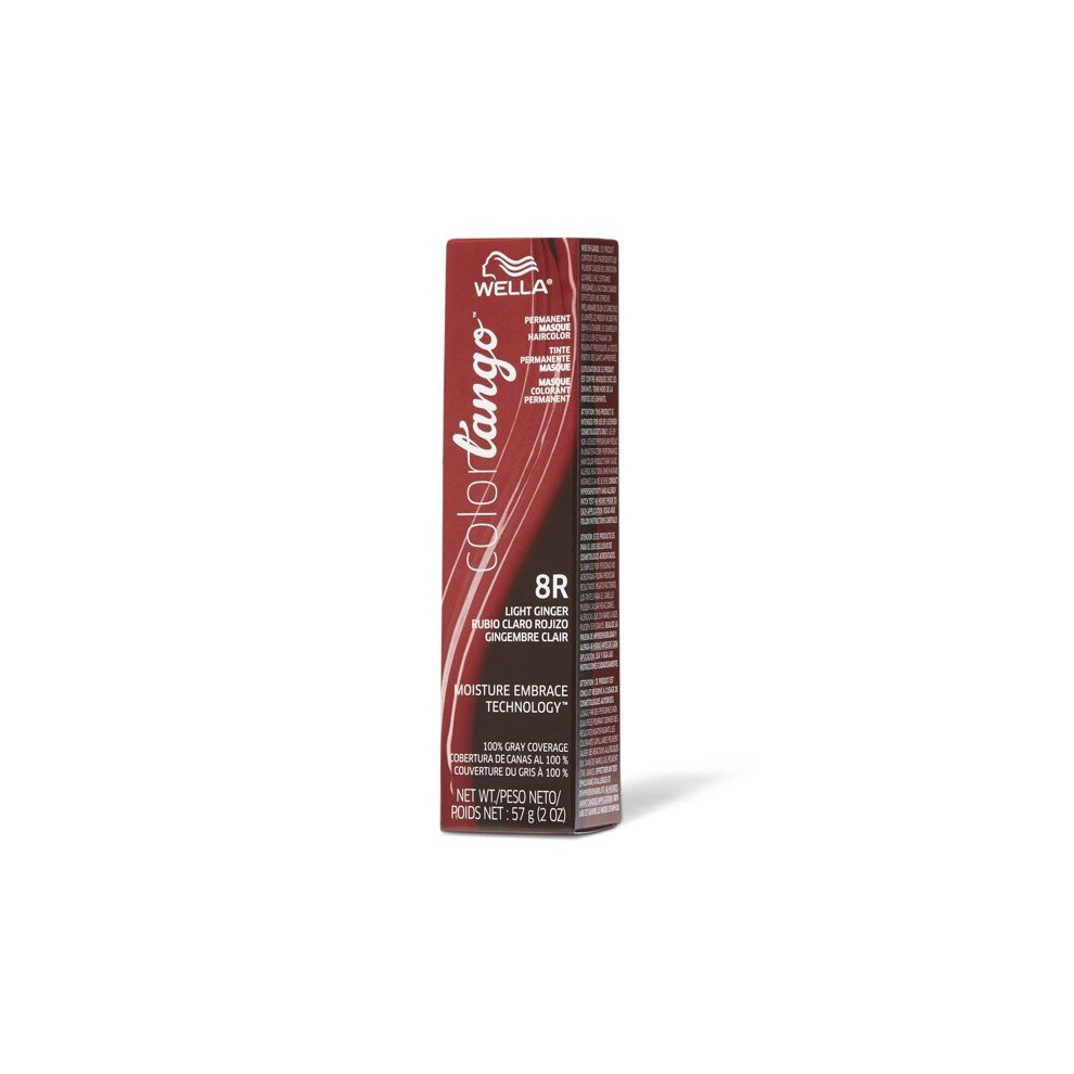 (8R Light Ginger ) Wella Color Tango 8R Light Ginger Permanent Haircolor